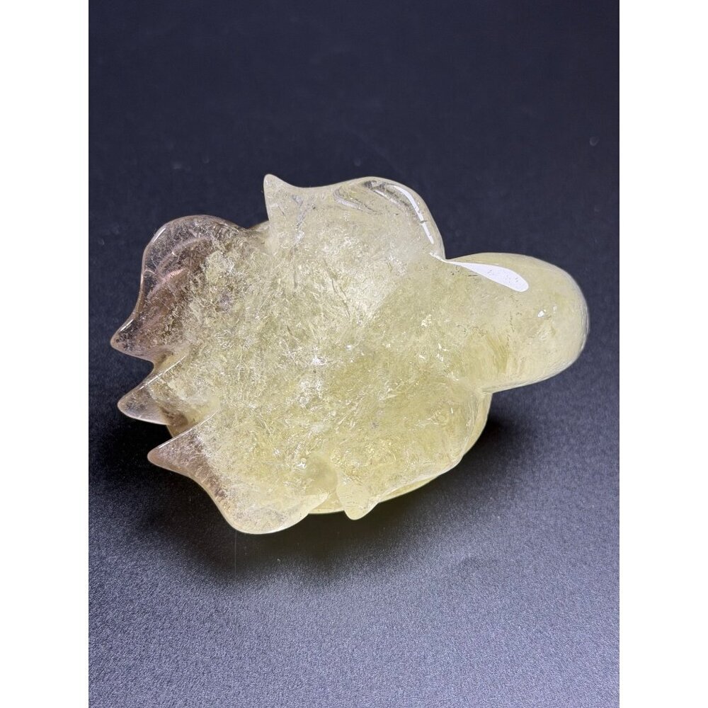 Natural Citrine & Smoky Quartz Turtle Hand Carved Stone Healing Crystal 228g 3" - Picture 5 of 10